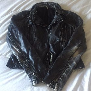 Free people faux leather jacket